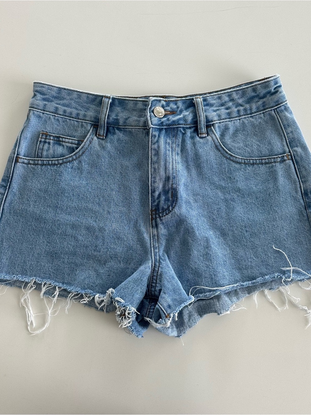 White Fox Boutique Light Wash Denim Shorts
